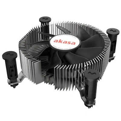 Image de Akasa Aluminium Intel® LGA1700 Mini ITX Cooler Designed for Core™ i9 processors up to 73 TDP 74 PWM Fan Heatsink with Copper Core 29.92mm Low Profile AK CC6602HP01