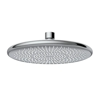 Image de WENKO Tête de douche italienne à effet pluie Economiseur d&#039;eau 40% Raccord universel Adapté chauffe au eau instantané Picots anticalcaire ABS chromé brillant Diam 22,5cm
