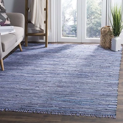 Image de Safavieh Grand Tapis de Salon rectangulaire pour Une Utilisation en intérieur, Coton, Violet/Multicolore, 200 X 300 cm