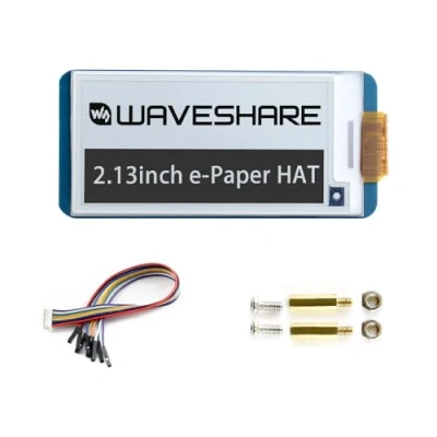 Image de Waveshare 2.13 inch E Paper Display Hat V4(The Latest Version) 250x122 Resolution Ink Screen Electronic Module with Embedded Controller for Raspberry Pi 2B 3B 3B+ Zero W,SPI Interface