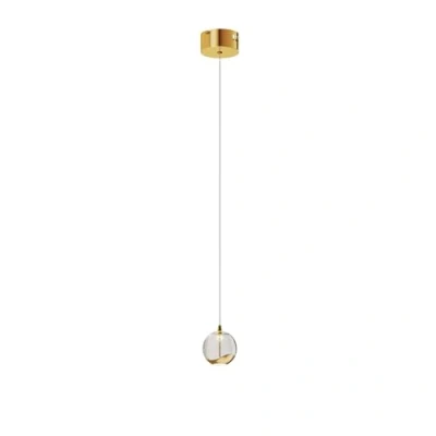 Image de LED Suspension en Verre Hayley Transparent e. a. pour Salon &amp; Salle à manger (1 lampe,à), Luminaire, Lampe plafond, Luminaire Plafonnier, Suspendue