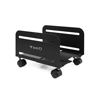Image de Support au Sol TooQ UMCS0004 B Métal Roulettes Charge 10 Kg Noir