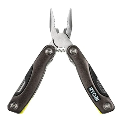 Image de Pince multifonction 14 en 1 RYOBI pince, ciseaux, décapsuleurs, couteau, tournevis, poinçon, scie, lime, lames