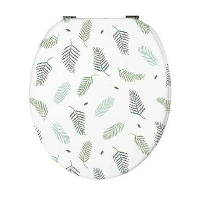 Image de abattant wc plastique thermodur vert et blanc 44cm garden