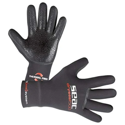 Image de SEAC Dry Seal 500, Gants en Néoprène de 5 mm pour la Plongée 100% étanches L Noir