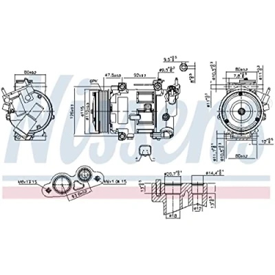 Image de NISSENS 890606 Compresseur De Climatisation 5SEL09C 12 PAG 46 R 134a PEUGEOT: 208 I 3/5 portes, 2008 Break, Van, CITROËN: C3 II, DS3 3 portes