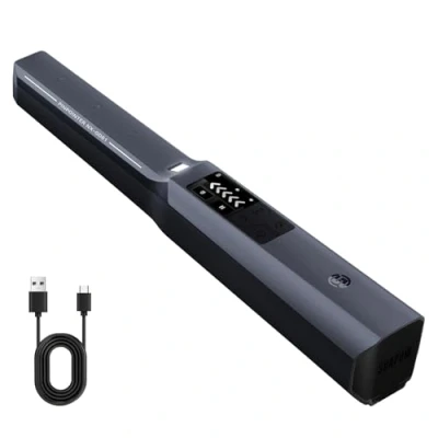 Image de SUNPOW Détecteur de Métaux Rechargeable Pinpointer pour Adultes &amp; Enfants, Étanche IP68, Détection 360, 4 Modes (Audio, Vibration, Muet) Bâton avec Écran LCD NXGD01
