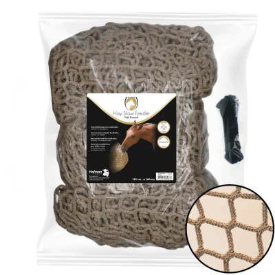 Image de Excellent Filet Hay Slowfeeder spécialement conçu pour les balles rondes One Size Natural