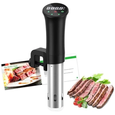 Image de Cuiseur Sous Vide, Thermoplongeur Circulateur d&#039;Immersion de Cuisinière avec 0,1 ℃ Contrôle Précis la Température, Circulation d&#039;eau Silencieuse Puissante 3D, Nutrition