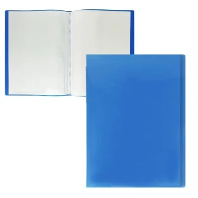 Image de RAYLU PAPER Classeur avec pochettes transparentes Format A4, fabriqué en polypropylène 100% biodégradable, 30 pour documents à la maison et au bureau (A4, bleu)