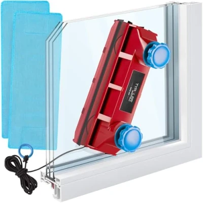 Image de Tyroler Bright Tools Lave Vitre The Glider D 3 AFC nettoyant intérieur et extérieur Simple ou Double Vitrage 2 28mm Force magnétique réglable