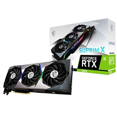 Image de MSI RTX 3080 SUPRIM X 10G LHR Carte Graphique NVIDIA GeForce 10 Go GDDR6X Gris