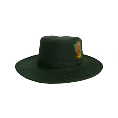 Image de Walker &amp; Hawkes Chapeau ciré à Bord Large Outback Aussie Unisexe Olive XL(60cm)