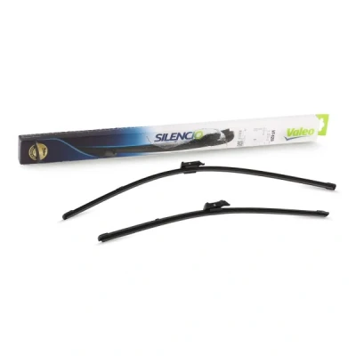 Image de Balai d&#039;essuie glace Valeo Silencio X.trm, Flat Blade Set 574377 avant Sans Cadre Top Lock VOLVO: V50, C30, S40 II, LEXUS: RX IV