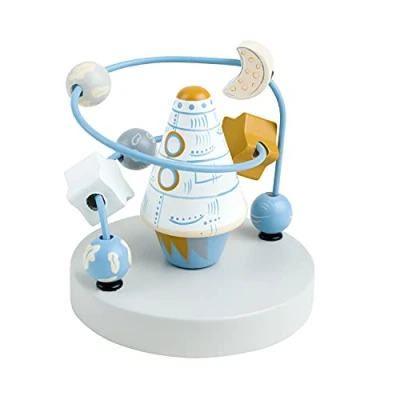 Image de Bieco Boucle de motricité Fusée Jouet dès 1 an Jeu Labyrinthe pour bébé en Bois éducatif Cube activité Bebe
