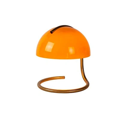 Image de Lucide Lampe à poser rétro Cato abat jour opale, orange