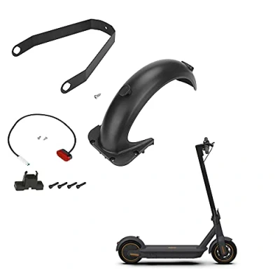 Image de Fututech Kit Garde boue Arrière + Feu Support de pour Segway Ninebot Max G30/G30D Pièces Remplacement Trottinette Accessoire Scooter Electrique (combo1)
