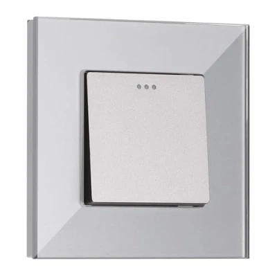 Image de Navaris Interrupteur va et vient simple encastrable design en verre trempé avec applique murale Bouton pour lampe lumière