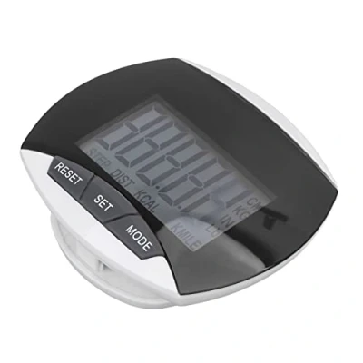 Image de Podomètres pour la Marche, Suivi Précis de Condition Physique, Podomètre, Kilomètre, Distance, Compteur Calories, Podomètre électronique Numérique LCD avec Clip,