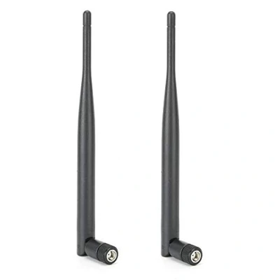 Image de antenne WiFi Double Bande Lot de 2, routeur à Gain élevé 6DBI, connecteur Femelle SMA, antennes réseau pour Wi FI sans Fil et périphériques