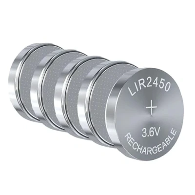 Image de Lot de 5 piles rechargeables au lithium LIR2450 LIR 2450 3,6 V pour montre télécommandée
