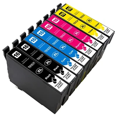 Image de ESMONLINE Lot de 8 cartouches d&#039;encre Rechange compatibles Epson 16 XL pour Workforce WF 2760DWF 2750DWF 2660DWF 2650DWF 2630WF 2540WF 2530WF 2520NF 2510WF 2010W
