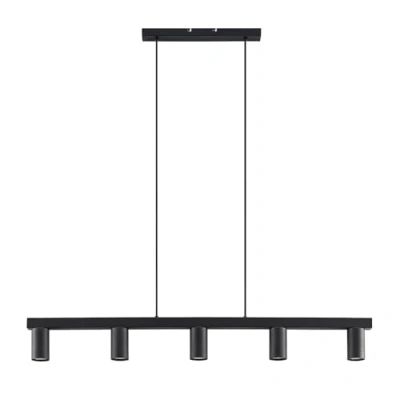 Image de Lindby Suspension Baliko à intensité variable (Moderne) en Noir Métal e. a. pour Salon &amp; Salle manger (à 5 lampes, GU10), Luminaire, Lampe Plafond, Luminaire Plafonnier,