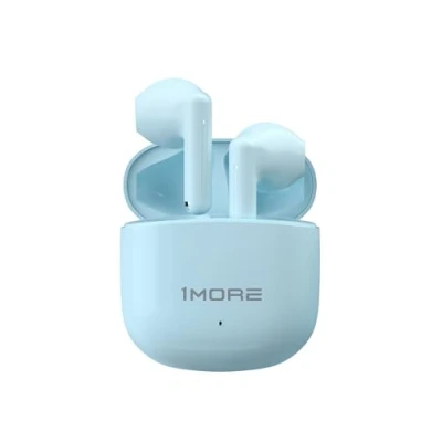 Image de 1MORE Q10 Écouteurs sans Fil, Bluetooth 5.3 Semi Intra Auriculaires légers, Ajustement Confortable, écouteurs stéréo Basses Profondes avec Deux micros, appairage en Une étape, IPX4, 26H (Bleu)