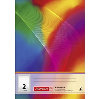 Image de Brunnen 104538202 Cahier d&#039;exercices 32 pages lignées avec marge Classe 2 Format A5