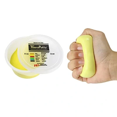 Image de CanDo TheraPutty Pâte à malaxer 56 g jaune (super souple)