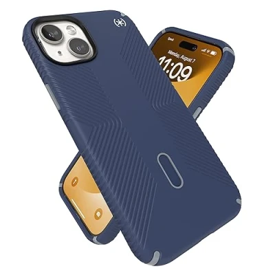 Image de Coque Presidio2 Grip Click Lock pour iPhone 15 Plus/14 Plus Bleu nuit Neuf