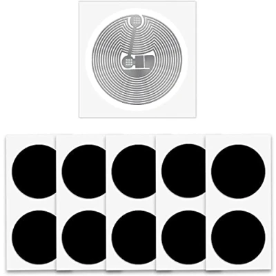 Image de 100 pièces NFC Tag Sticker Noir NTAG215 Autocollants NFC，étiquettes 25 mm (1 Pouce) Ronde 215 Tag，Utilisé pour Les Cartes de Jeu et Compatible avec Tous Smartphones Compatibles