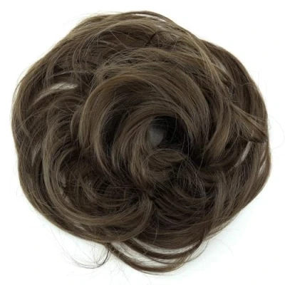 Image de CAISHA Pièce De Cheveux Cravate Chignons Coiffures Mariée Volumineux Chignon Désordonné Légèrement Ondulé Brun Cendré G10B