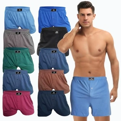 Image de SGS 6 ou 10 Pack Boxer pour Hommes en Coton, Les Qui apprécient sous Vetements Amples et Confortables. vêtements de qualité supérieure des Boxers Homme