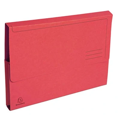 Image de EXACOMPTA Paquet de 50 chemises à poche Forever en carte recyclée 290g, coloris rouge