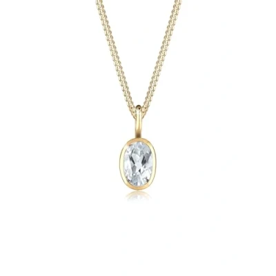 Image de Elli PREMIUM Collier Femme Topaze Pierre Précieuse en Or Jaune 585