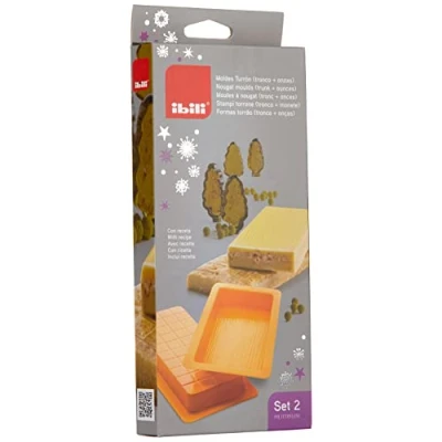 Image de Ibili 793501 Set 2 Moules à Nougat Tronc + Onces Polyéthylène