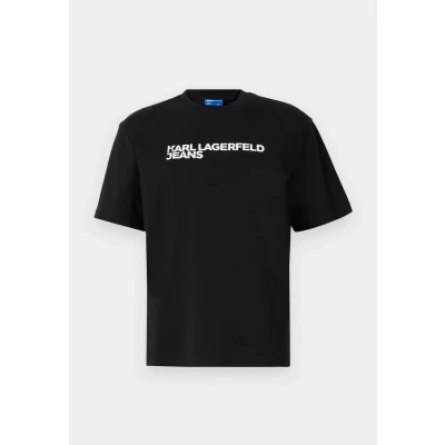 Image de Karl Lagerfeld Jeans Essential TEE Tshirt imprimé, Femme, Taille: Large, Black