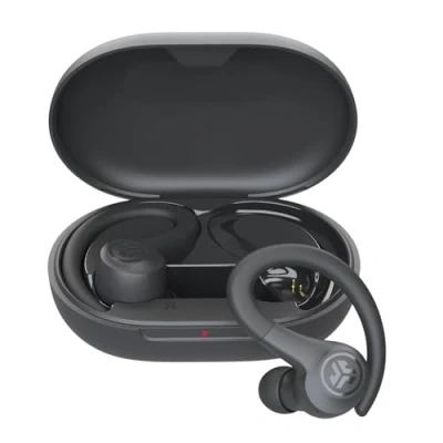 Image de JLab Go Air Sport+ Écouteurs Bluetooth sans Fil Sport, True Wireless, Oreillette avec 35 Heures de Batterie, Indice d’Étanchéité IP55, Contrôle par Application, Graphite