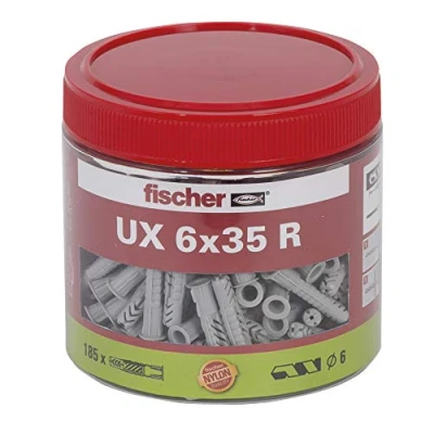 Image de fischer Cheville pour tous les matériaux de construction UX 6x35 avec collerette/Roundbox 185