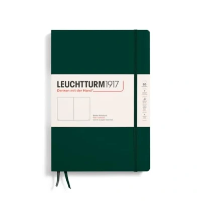Image de LEUCHTTURM1917 370278 Carnet Composition (B5), Couverture rigide, 219 pages numérotées, Forest Green, blanc