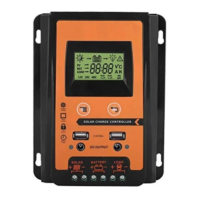 Image de Contrôleur MPPT, 12V / 24V 30A MPPT de charge solaire panneau régulateur batterie double affichage LCD USB (30A)
