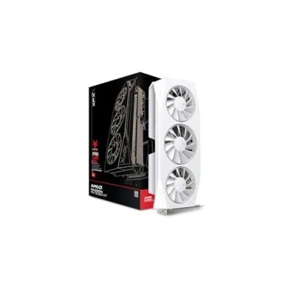 Image de XFX Mercury AMD Radeon RX 9060XT OC Édition Gaming avec 16 Go GDDR6 HDMI 2xDP, RDNA 4 96TMERCW9 Blanc