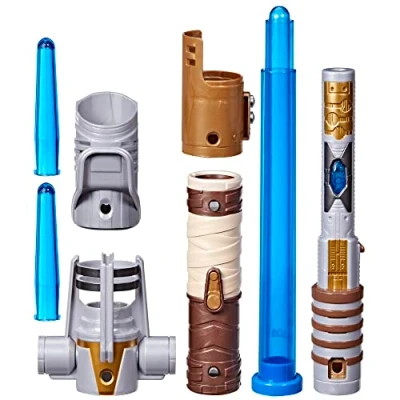 Image de Star Wars Lightsaber Forge, Maître Jedi Obi Wan Kenobi, Sabre Laser électronique à Lame Bleue Extensible, dès 4 Ans