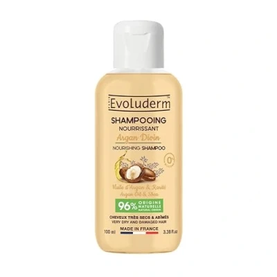 Image de EVOLUDERM Shampoing Nourrissant Argan Divin 100 ml 96% d’Origine Naturelle Végan Fabrication Française