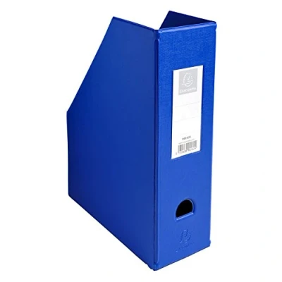 Image de Exacompta Réf. 90162E Porte revue en PVC Dos de 10 cm livrés à plat Dimensions 31,5 x 23,5 Pour documents au format A4 Couleur Bleu foncé