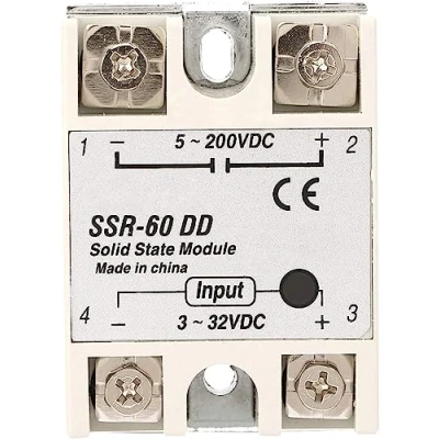 Image de SSR 60DD Relais Statique 60A, DC à Semi conducteurs, 3 32VDC 5 110VDC, de Anti vibration