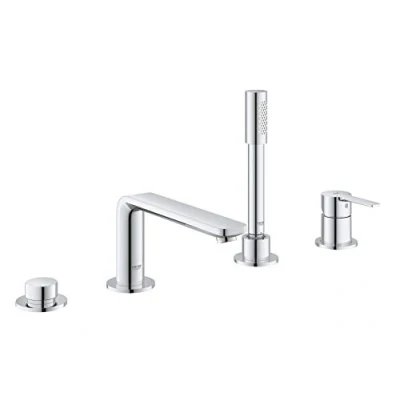Image de GROHE 19577001 Lineare Façade pour combiné 4 trous montage avec ou sans châssis, Chrome