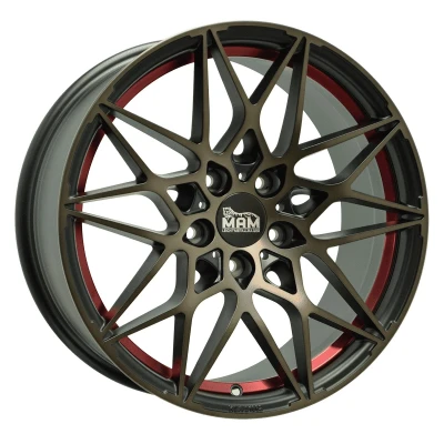 Image de MAM 5Trou 18Pouce 120mm Jante alu B2 BRONZE RED INSIDE MAMB28018512035BRI