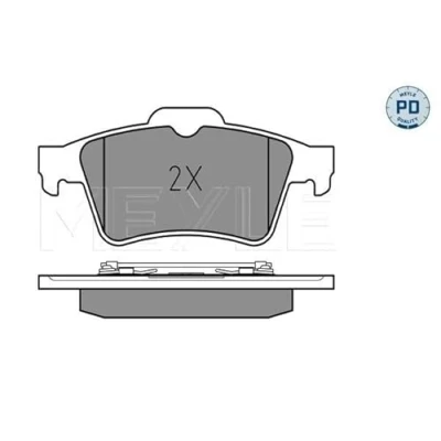 Image de MEYLE 025 234 8216/PD Jeu de plaquettes frein PD Quality Essieu arrière non préparé pour indicateur d&#039;usure avec tôle anti bruit